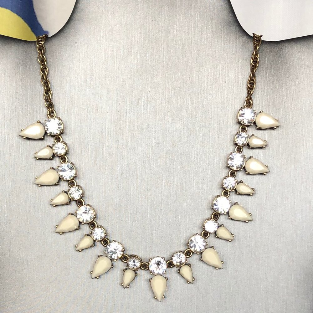 J. Crew Delicate Rhinestone Statement Necklace - image 1